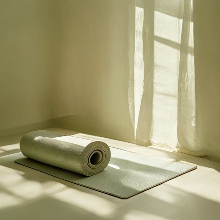 Praksis Yoga-matte og stille rom for bevegelse